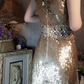 Retro Golden V-neck Sparkling Beaded Sequin Design A-line Short Homecoming Dress DP6058