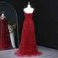 Vintage Square Neck Tulle Evening Gown Sparkling Beaded Embroidery Prom Dress DP8280