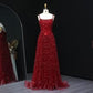 Vintage Square Neck Tulle Evening Gown Sparkling Beaded Embroidery Prom Dress DP8280