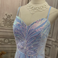 Elegant Sky Blue Iridescent Sequin Mermaid Prom Dress DP7968