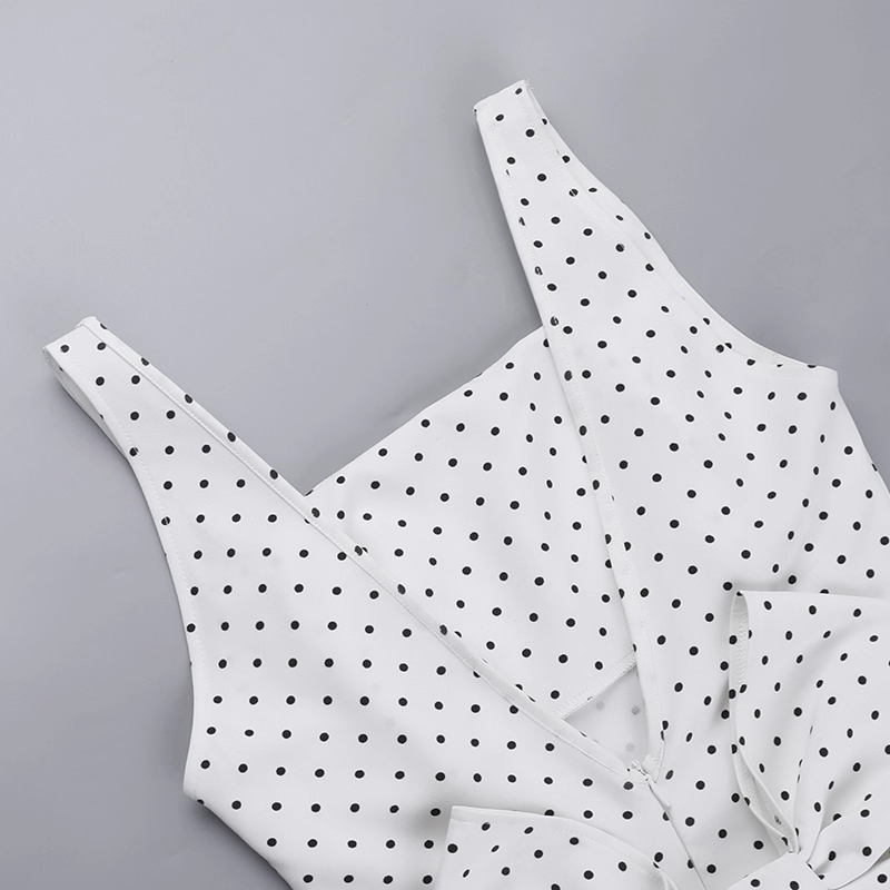 Vintage Dot Pattern Square-neck A-Line Short Summer Dresses Party Dress Homecoming Dress DP6390