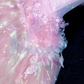Sparkling Elegant Pink A-Line Tiered Prom Dress Evening Dress Ball Gown DP6231