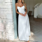 Vintage Spaghettiträger Maxi-Ballkleid Sweetheart Festliches Abendkleid DP8354