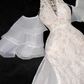 Elegantes Elfenbein-Applikationsdesign Meerjungfrau-Brautkleid, Ballkleid, Abendkleid DP6220