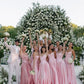 Wunderschönes rosa Spaghettiträger-A-Linien-Satin-Partykleid mit Herzausschnitt, Brautjungfernkleid DP6302