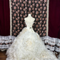 Elegant Ivory Tulle Strapless Pleated Sweet 16th Quinceanera A-Line Floor-length Evening Dress Prom Dress Ball Gown DP6276