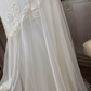 Vintage Ivory Sleeveless Mermaid Embroidery Tulle Wedding Dress DP7599