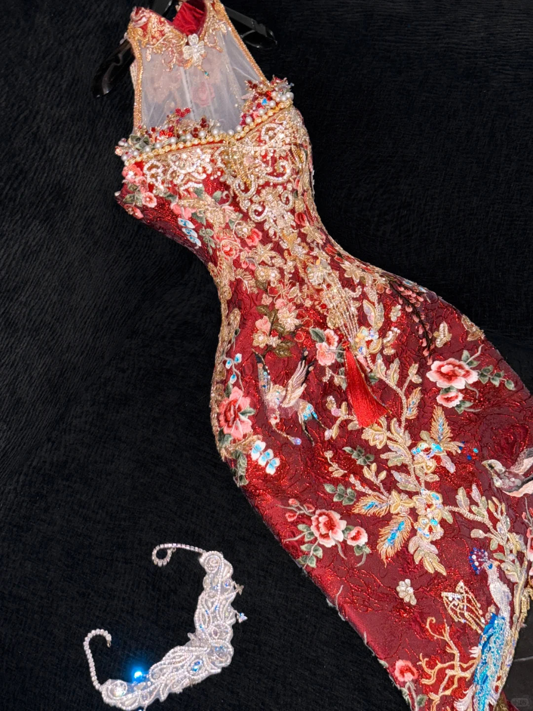 Gorgeous Sparkling Beaded Sequin Mermaid Design Exquisite Embroidery Evening Dress Prom Dresses DP6178