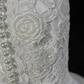 Vintage-Inspired Classic White Strapless Lace Applique Train for Timeless Wedding Dress DP7285