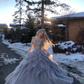 Gorgeous Glittering Sequined Beaded Off-the-shoulder Tulle Sweet 16 Quinceanera A-Line Evening Dress Ball Gown DP6300