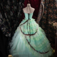Glamorous Mint Green Strapless Tiered Ruffle Tulle Ball Gown DP8341