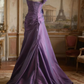 Glamorous Lavender One-Shoulder Mermaid Gown with 3D Flower Prom Dress DP7659