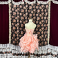 Pink Strapless Applique Beading 3D Flowers Short A-line Tulle Homecoming Dresses Party Dresses, DP5919