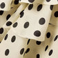 Vintage Polka Dot Strapless Long Prom Dress Sweetheart Ruffle Tiered Formal Dress, DP6564