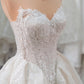 Vintage Sweetheart Strapless Lace Floral Embroidery A-Line Wedding Dress DP8601