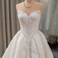 Vintage Sweetheart Strapless Lace Floral Embroidery A-Line Wedding Dress DP8601