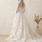 Elegant Strapless Tulle 3D Floral Lace Applique A-Line Wedding Dress DP8595