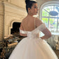 Vintage Off-the-Shoulder Spaghetti Straps Lace Tulle Sweetheart Wedding Dress DP8604