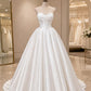 Vintage Ivory Strapless Sweetheart Satin A-Line Wedding Dress DP8602