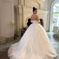 Vintage Off-the-Shoulder Spaghetti Straps Lace Tulle Sweetheart Wedding Dress DP8604