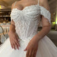 Vintage Off-the-Shoulder Spaghetti Straps Lace Tulle Sweetheart Wedding Dress DP8604