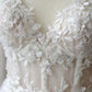 Elegant Off-the-Shoulder Sweetheart Tulle 3D Floral Lace Applique A-Line Wedding Dress DP8593