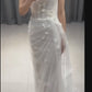 Ethereal Butterfly-Embellished Tulle Wedding Dress Sheath Strapless Bridal Gown DP7204