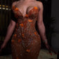 Charming Glittering Sequin Beaded Strapless Mermaid Floor-length Prom Dress Party Dress Evening Dress DP6466
