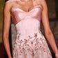 Vintage Pink Glittering Sequin Beaded Prom Dress A-Line Evening Gown Strapless Party Dress Long Formal Dress DP6886