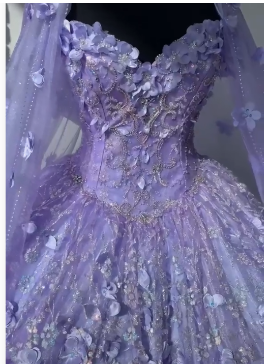 Floral Quinceanera Dresses With Warp Off Shoulder Puffy Skirt Lace Embroidery Princess Sweety 16s Girls , Ball Gown,DS4346