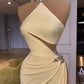 Simple Elegant Sleeveless Long Evening DressF04831