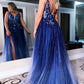 Sparkly Long Prom Dresses with Appliques,Winter Formal Dresses,DS3681