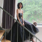Black tulle short prom dress, formal dresses, black evening dress,DS4001