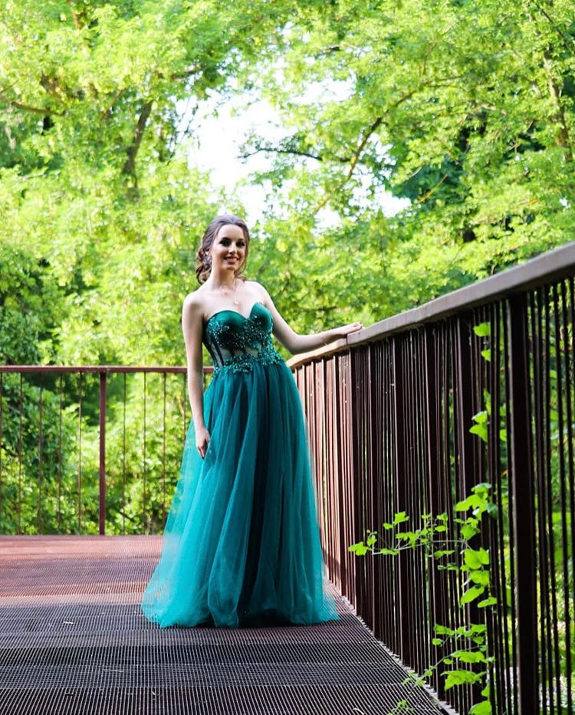 Emerald Corset Tulle Prom Gown Evening Wedding Dress Cocktail Sweetheart Neckline Beaded Lace Bridal,DS4532