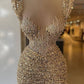 Ocean blue beaded short dress mini party dress Homecoming Dress,DS4153