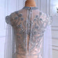 Elegant Long Sleeves Lace Crystal Mermaid Evening Gowns Long,DS2779