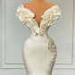 Stunning Sleeveless Ruffles Satin Mermaid Evening Prom Dress,DS4015