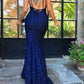 Lace Mermaid Long Prom Dresses ,DS4671