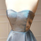Simple sweetheart blue long prom dress blue long evening dress,DS2339