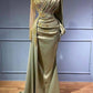 Long Sleevess V-Neck Mermaid Evening Dress With Lace Appliques,DS3252