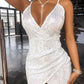 Sequins Bodycon Mini Party Dress,ED5787