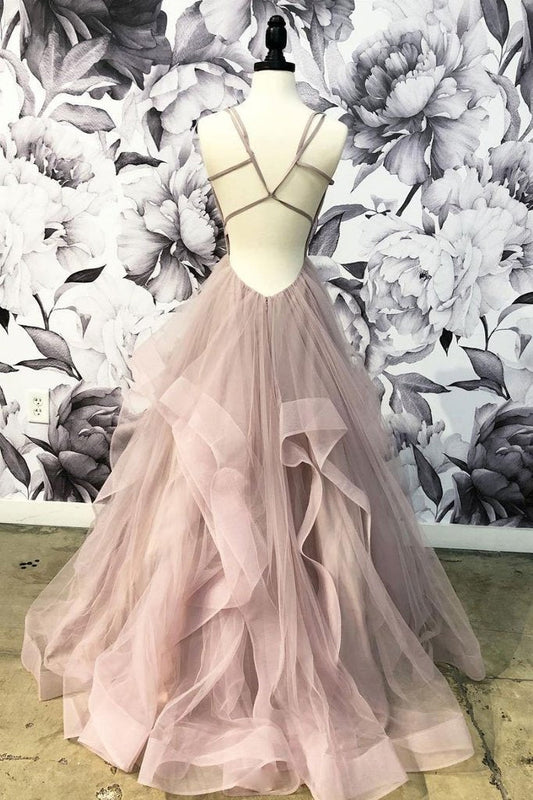 Unique Back Prom Dress, Formal Ball Dress, Evening Dress, Dance Dresses, School Party Gown,DS4270
