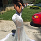 Sexy Prom Dress Mermaid Black Girl Prom Dresses Silver Black Girls Long Formal Evening Dress Prom Dresses,EQ9656
