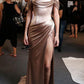 Off the Shoulder Satin Prom Dress Formal Evening Gown,DS4167