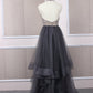 Unique tulle beads long prom dress tulle long evening dress,DS2365