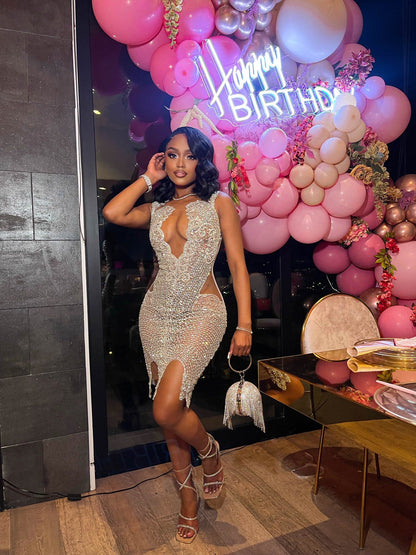 Fashion Sparkly Beaded 16th Birthday Outfit Bodycon Hoco Dress DS14015 DSProm Fashion Sparkly Beaded 16th Birthday Outfit Bodycon Hoco Dress DS14015 DSProm