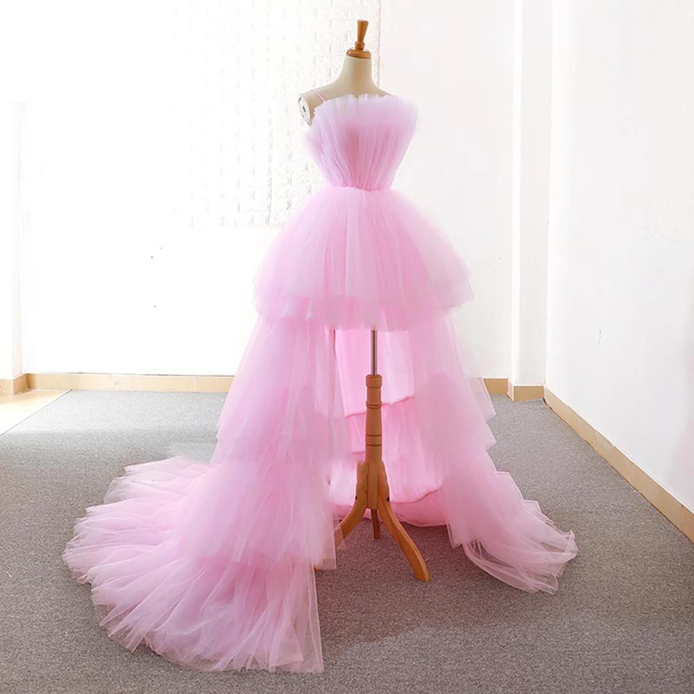 Strapless Tulle Floor Length Dress - Tiered Wedding Dress,DS4445