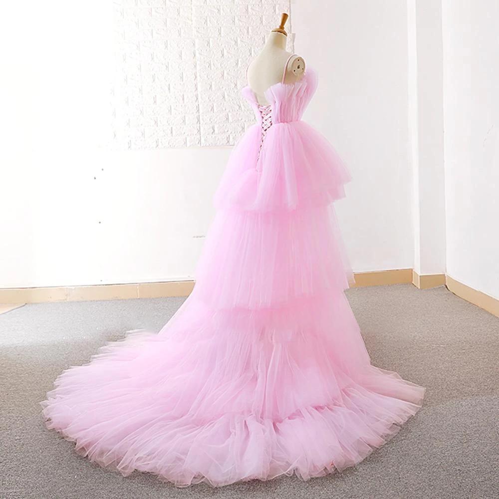 Strapless Tulle Floor Length Dress - Tiered Wedding Dress,DS4445