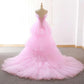 Strapless Tulle Floor Length Dress - Tiered Wedding Dress,DS4445