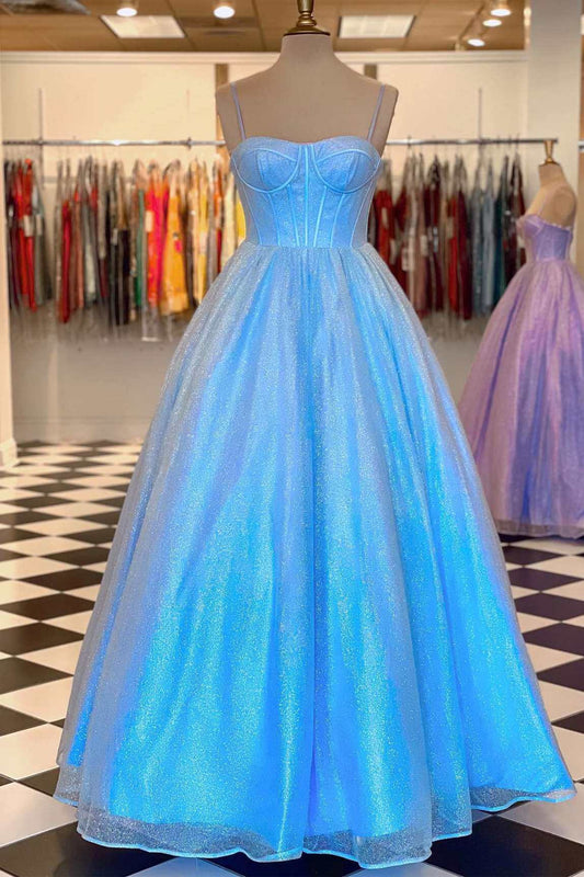 Princess Lilac Straps A-line Long Prom Dress,DS3480